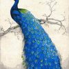 Blue Peacock Painting By Number