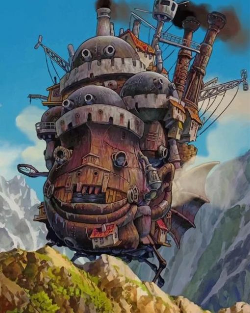 Howls Moving Castle Studio Ghibli ppaint by numbers