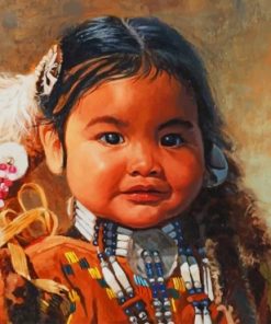 Native American Girl paint by numbers