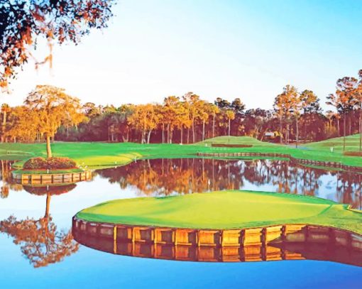 Sawgrass Golf Course paint by numbers