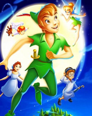 Flying Peter Pan paint by numbers