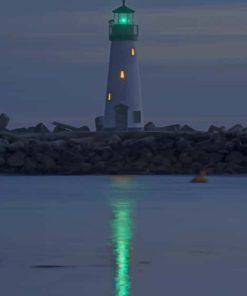 Walton Lighthouse In Santa Cruz California paint by numbers