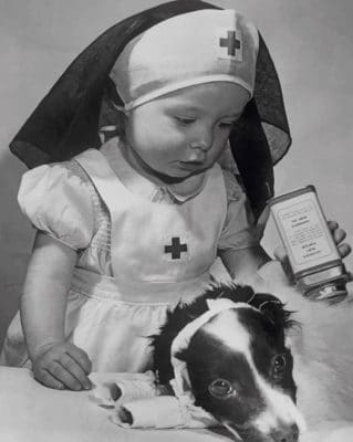 Baby Nurse With Her Dog paint by numbers