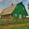 Green Barn Paint by numbers