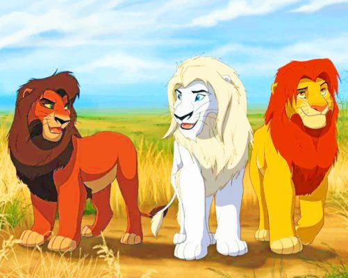 Simba Kimba And Kovu paint by numbers