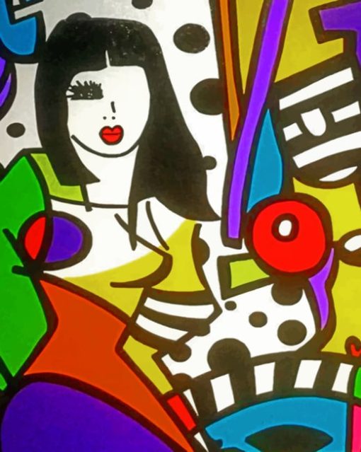 Colorful Abstract Woman paint by numbers