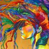 Abstract Colorful Woman paint by numbers