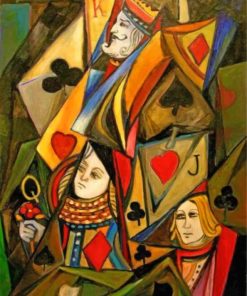 Abstract Poker Cards Paint by numbers