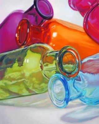 Colored Glass Bottles paint by numbers