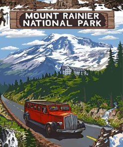 mount rainier national park paint by numbers