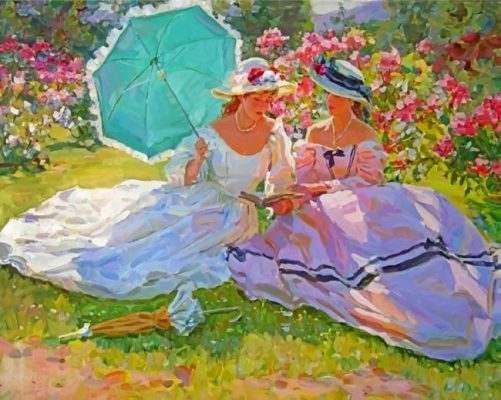 Women In Garden Paint by numbers