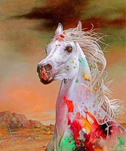 aesthetic-white-horse-paint-by-number