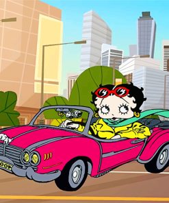 betty-boop-driving-paint-by-numbers