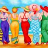 Girls On The Beach paint by nummbers