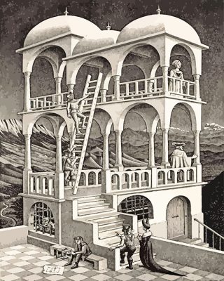 Belvedere-escher-paint-by-numbers