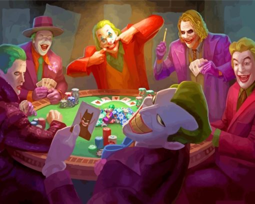 Joker Playing Poker Paint by numbers