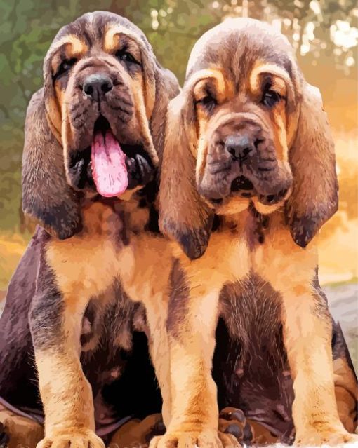 bloodhound-puppies-paint-by-number