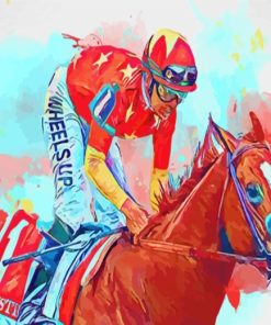 Horse Race Art Paint by numbers