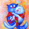 Hugging Cats Paint by numbers