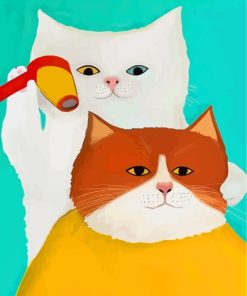 white-barber-cat-paint-by-numbers