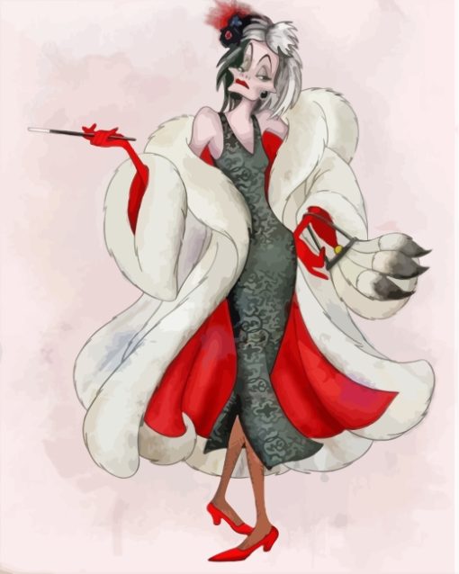 101 Dalmatians Cruella De Vil Paint by numbers