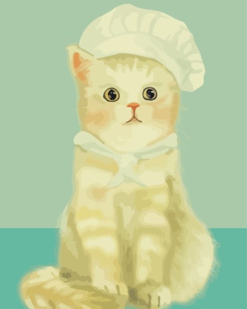 Chef Kitty Paint by numbers