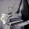 black-and-white-rose-flower-paint-by-number