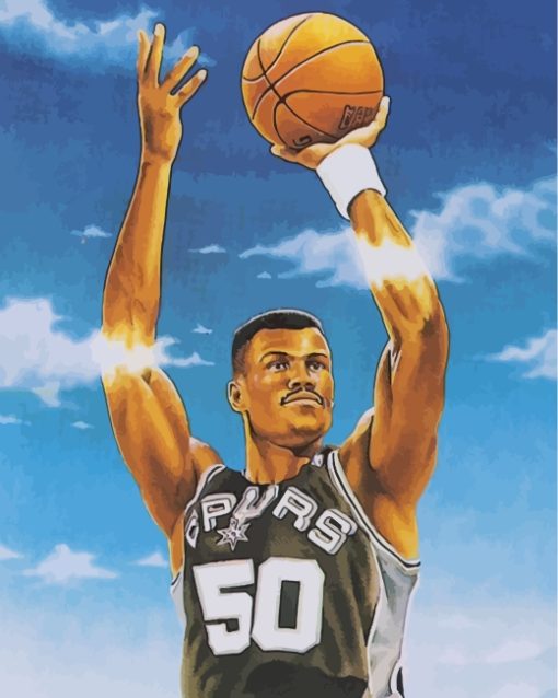 san-antonio-spurs-david-robinson-paint-by-numbers