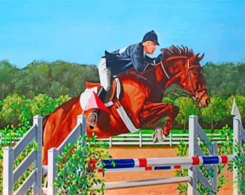 Steeplechase Horse Race Paint by numbers