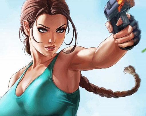 Lara Croft Paint By Numbers