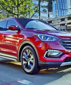 Red Hyundai Santa Fe Car Paint By Numbers