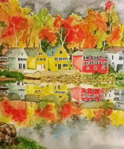 Boston In Autumn Art Paint By Numbers