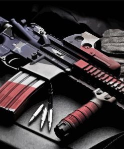 AR 15 Style Rifle Gun Paint By Numbers