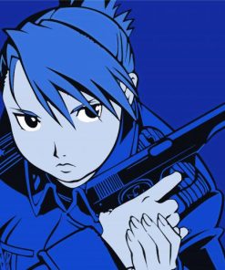 Blue Riza Hawkeye Paint By Numbers