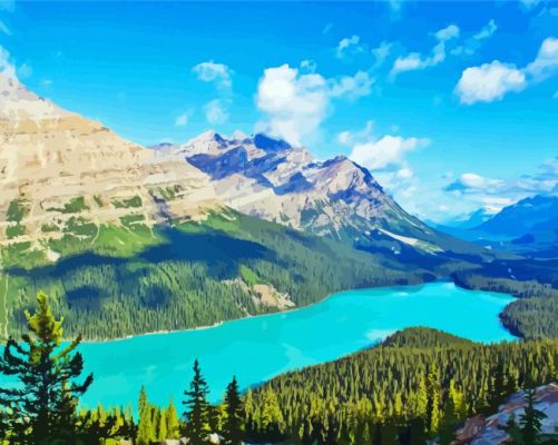 Canada Peyto Lake Nature Paint By Numbers