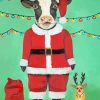 Christmas Cow Santa Paint By Numbers