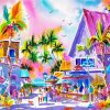 Colorful Fort Myers Beach Town Paint By Numbers