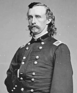 George Custer Black And White Paint By Numbers