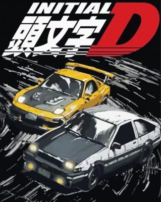 Initial D Street Racing Manga Serie Paint By Numbers