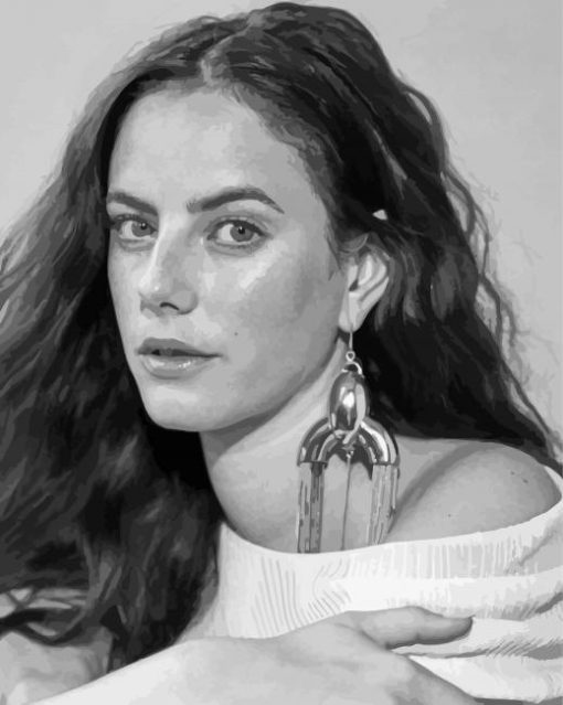 Kaya Scodelario Black And White Paint By Numbers