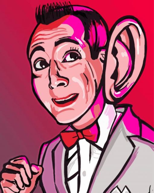 Paul Reubens Caricature Art Paint By Numbers