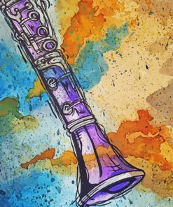 Purple Clarinet Paint By Numbers