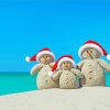 Cute Christmas At The Beach Paint By Numbers