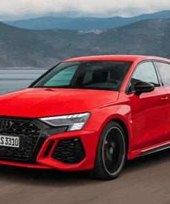 Red Audi RS3 Paint By Numbers