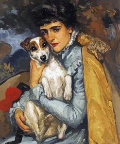 Retro Lady And Dog Paint By Numbers