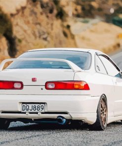 White Honda Integra Paint By Numbers