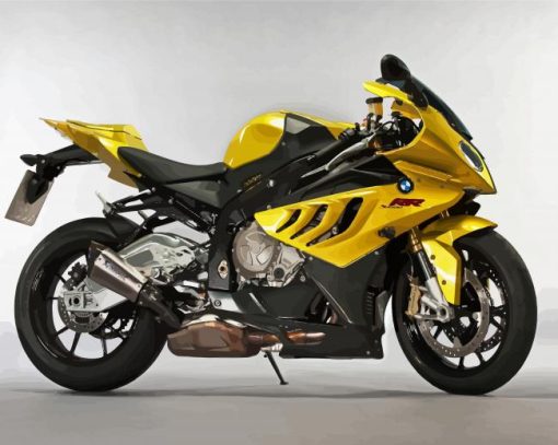 Yellow Bmw S1000rr Paint By Numbers