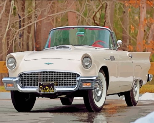 57 Ford Thunderbird Paint By Numbers