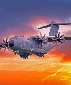 A400M Atlas Aircraft At Sunset Paint By Numbers