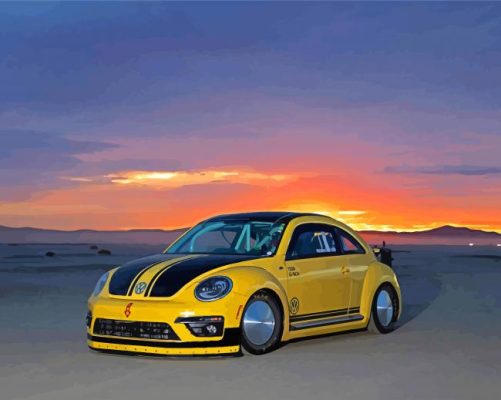 Beetle GSR At Sunset Paint By Numbers